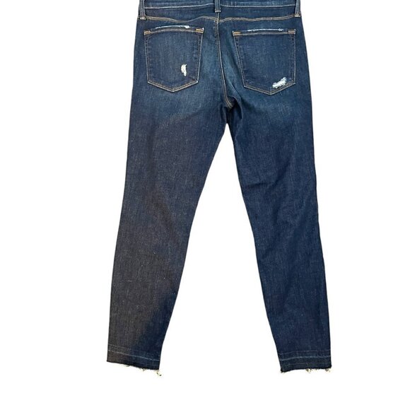 J Brand Premium Denim  Blue Jeans Cropped Factory Distressed  Women's Size 28 - Picture 6 of 6